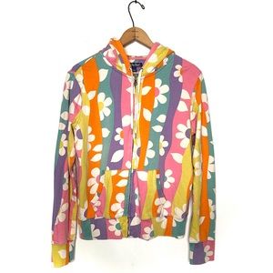 Lucky Brand | Tops | Lucky Brand Flower Power Zip Up Hoodie Size Large Rare  | Poshmark